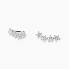 Orecchini Mabina Starlight in Lega di Bronzo e Argento con Fiori di Zirconi