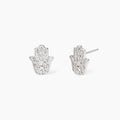 Orecchini Mabina Positive Energy Mano di Fatima Bronzo e Argento Rodiati