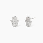 Orecchini Mabina Positive Energy Mano di Fatima Bronzo e Argento Rodiati