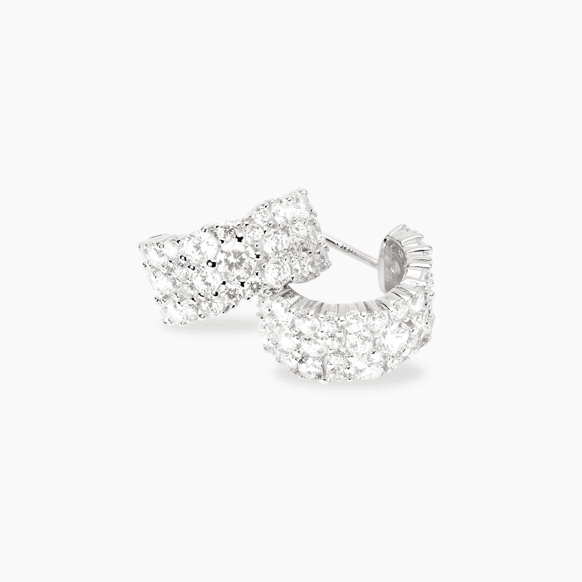 Orecchini Mabina Colpo di Scena Cerchio Aperto Bronzo e Argento Zirconi - vista 2
