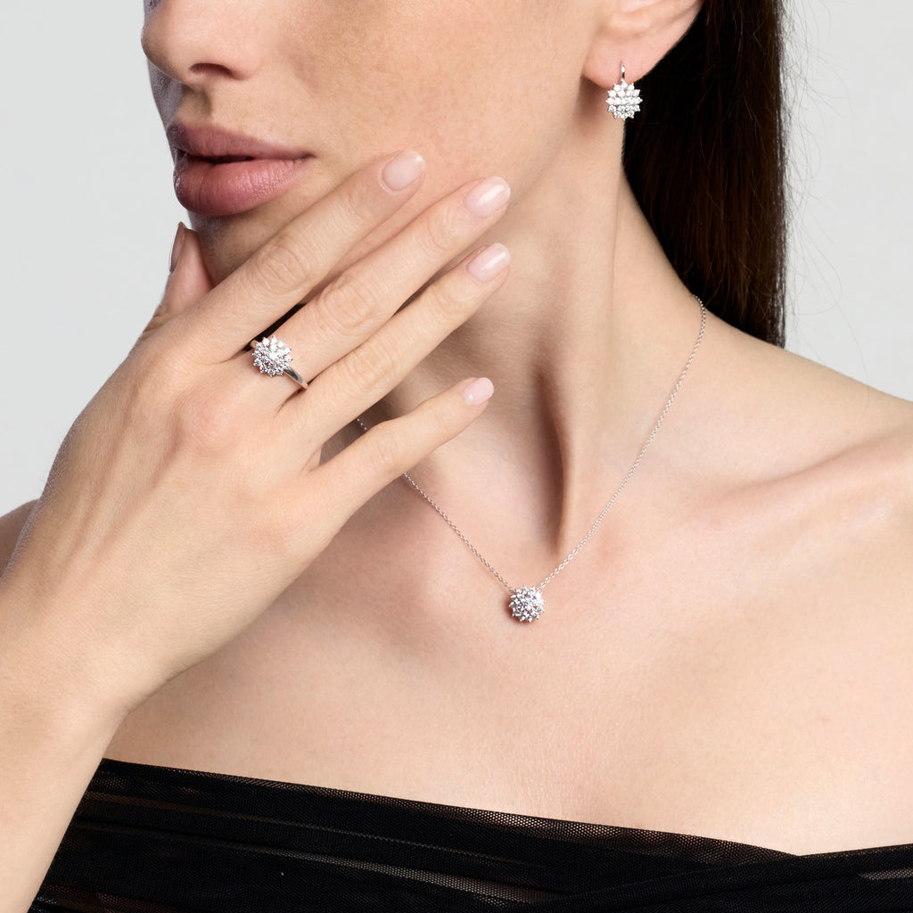 Orecchini Mabina Sirio in Lega di Bronzo e Argento con Zirconi - vista 3