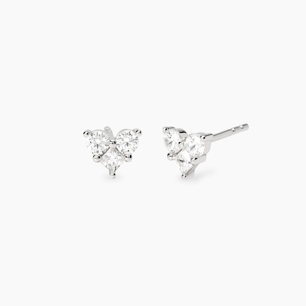 Orecchini Mabina Primo Amore Cuore in Lega di Bronzo e Argento con Zirconi