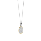 Collana Ti Sento Milano Argento Bicolore con Pendente Pavé