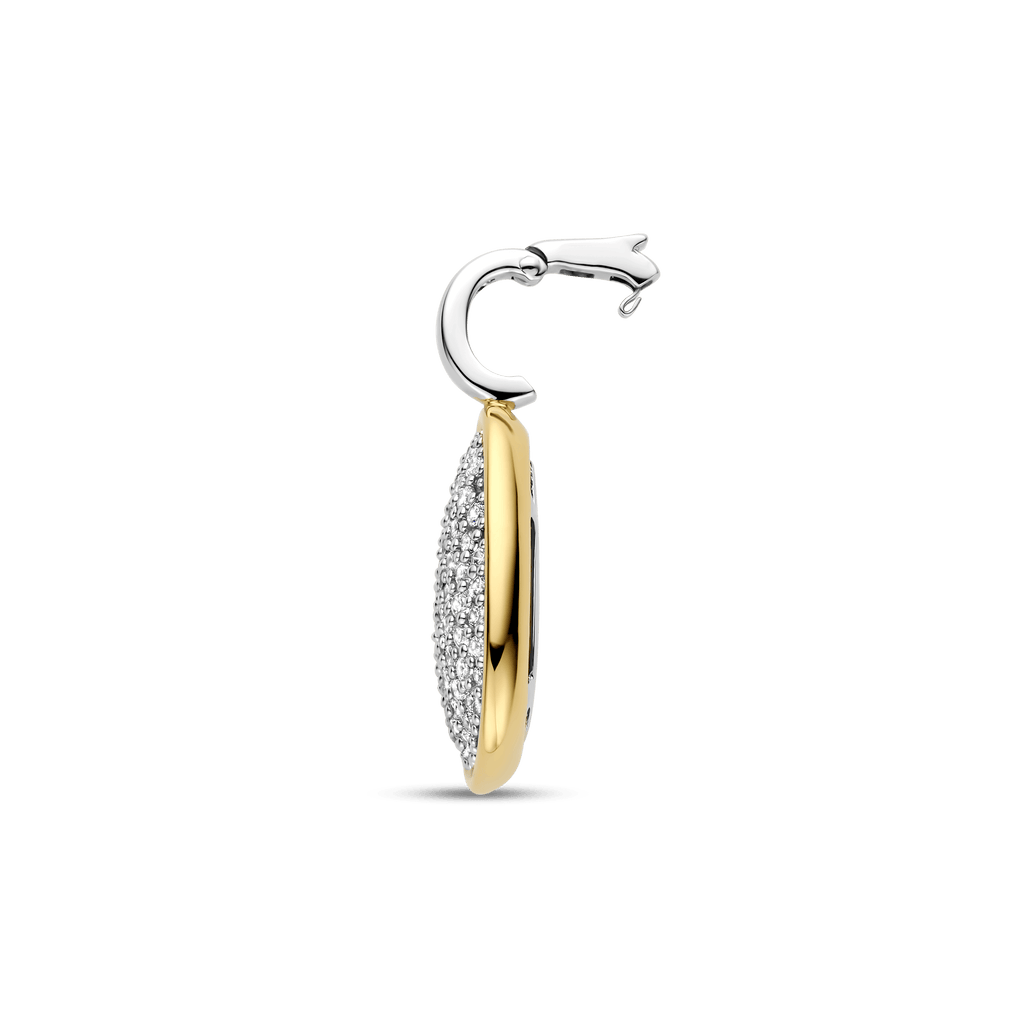 Collana Ti Sento Milano Argento Bicolore con Pendente Pavé