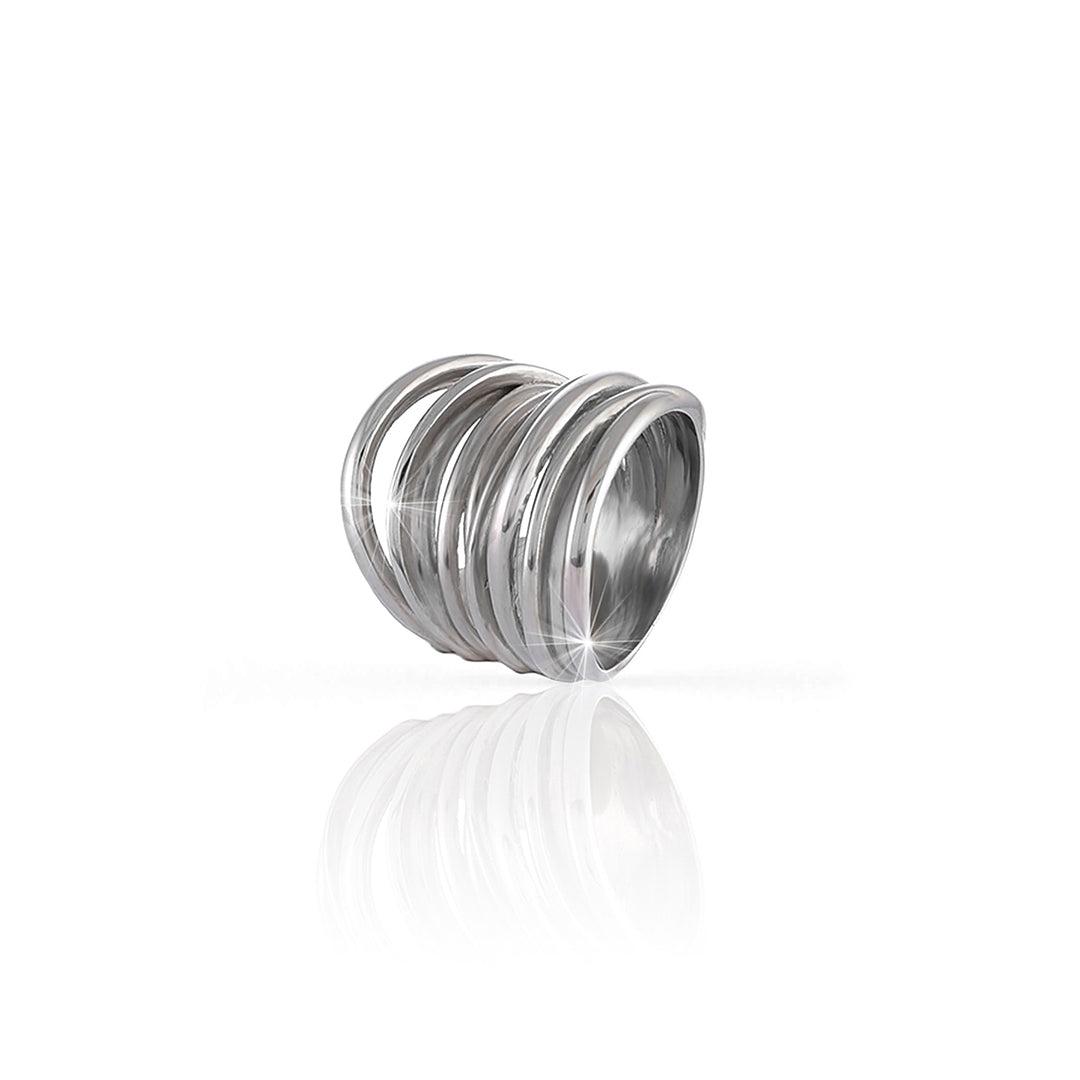 Anello Unoaerre Vortice Argento 925 Fili Intrecciati - packshot ufficiale