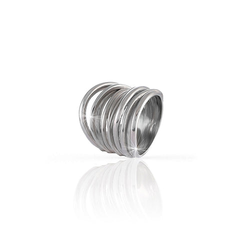 Anello Unoaerre Vortice Argento 925 Fili Intrecciati - packshot ufficiale