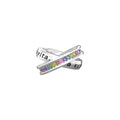 Anello Kidult Una Vera Amica in Acciaio con Cristalli Multicolore