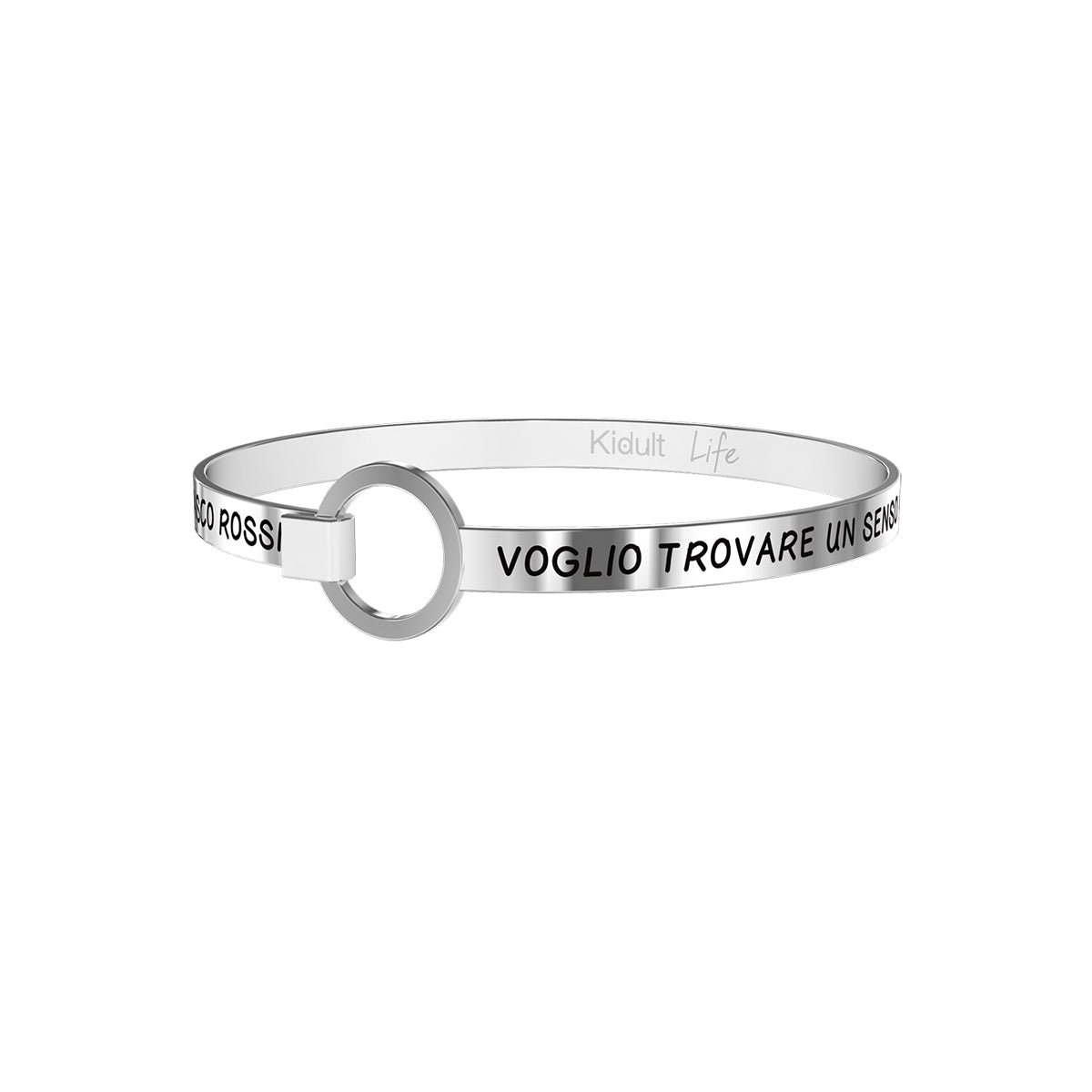 Bracciale Kidult Vasco Rossi Acciaio 316L Lucido Voglio Trovare un Senso