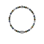Bracciale Kidult Elastico in Acciaio 316L con Pietre Multicolore Run Free - vista 4
