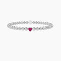 Bracciale Kidult Elastico Cuore Tormalina