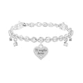 Bracciale Kidult in Acciaio 316L Catena Forzatina Cuore Ti Voglio Bene