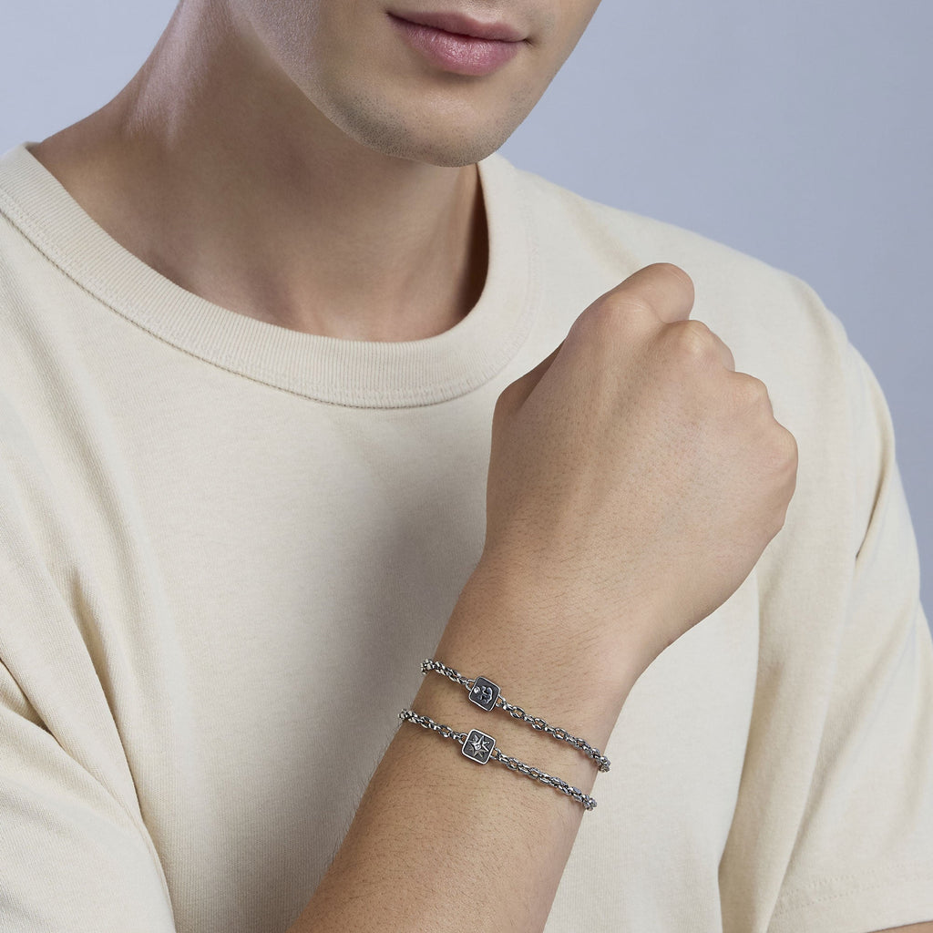Bracciale Uomo Kidult Acciaio con Piastra Ancora