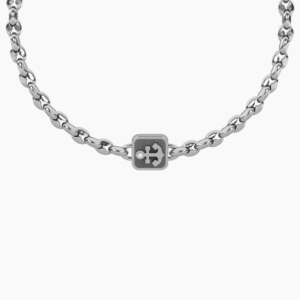 Bracciale Uomo Kidult Acciaio con Piastra Ancora