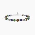 Bracciale Uomo Kidult Acciaio con Pietre Multicolore