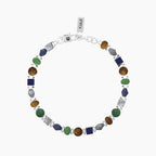 Bracciale Uomo Kidult Acciaio con Pietre Multicolore