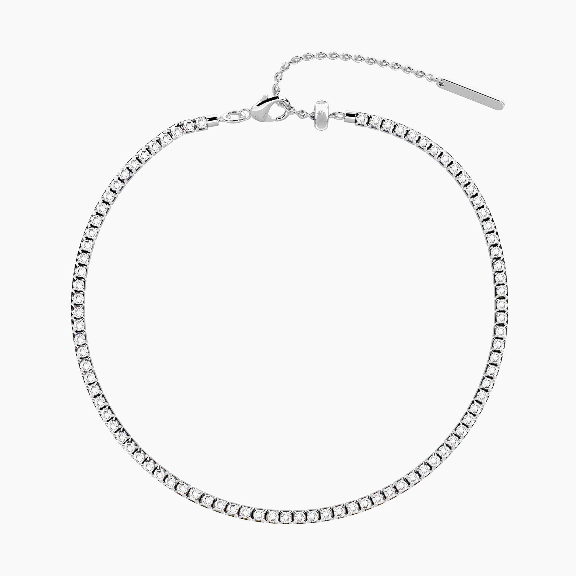 Cavigliera Kidult By You Tennis in Acciaio con Cristalli