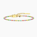 Bracciale Kidult By You Pop Corn in Acciaio PVD Giallo e Smalto Multicolor