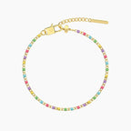 Bracciale Kidult By You Pop Corn in Acciaio PVD Giallo e Smalto Multicolor - vista 2