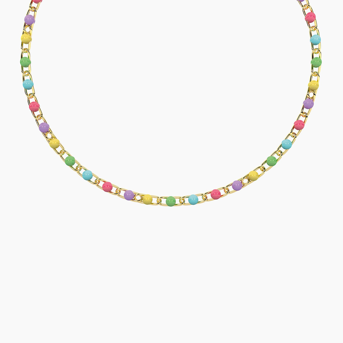 Bracciale Kidult By You Pop Corn in Acciaio PVD Giallo e Smalto Multicolor - vista 3