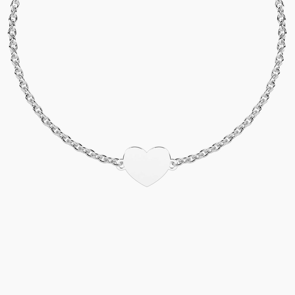 Bracciale Kidult Infinity Cuore in Acciaio con Catena Rolò - vista 3