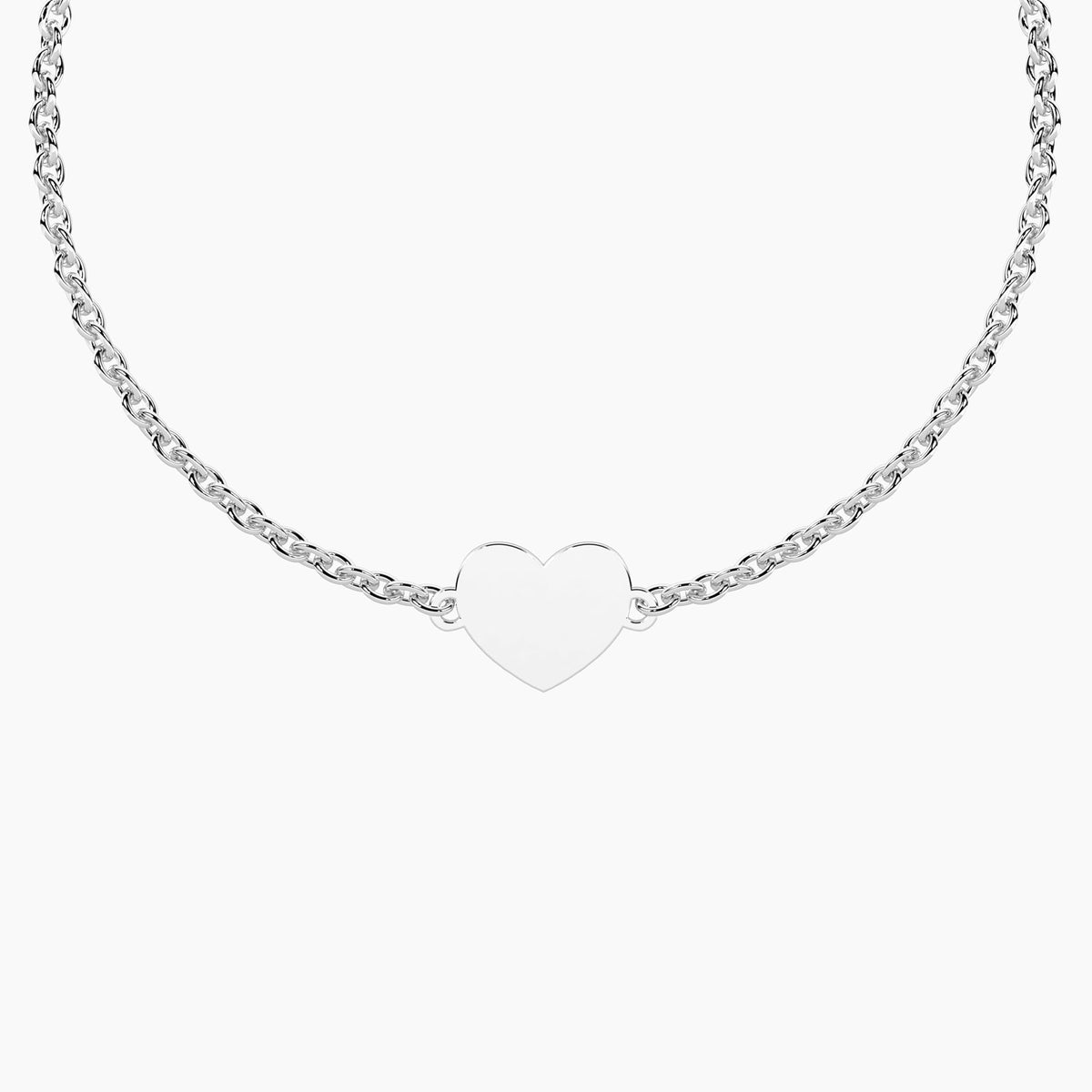 Bracciale Kidult Infinity Cuore in Acciaio con Catena Rolò - vista 3