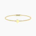 Bracciale Kidult Infinity Cuore in Acciaio Dorato con Catena Rolò
