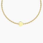 Bracciale Kidult Infinity Cuore in Acciaio Dorato con Catena Rolò - vista 3