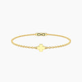 Bracciale Kidult Infinity Quadrifoglio in Acciaio Dorato