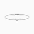 Bracciale Kidult Infinity in Acciaio con Diamante Lab-Grown 0,08 ct