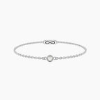 Bracciale Kidult Infinity in Acciaio con Diamante Lab-Grown 0,08 ct