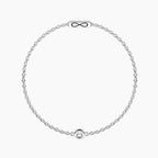 Bracciale Kidult Infinity in Acciaio con Diamante Lab-Grown 0,08 ct - vista 2