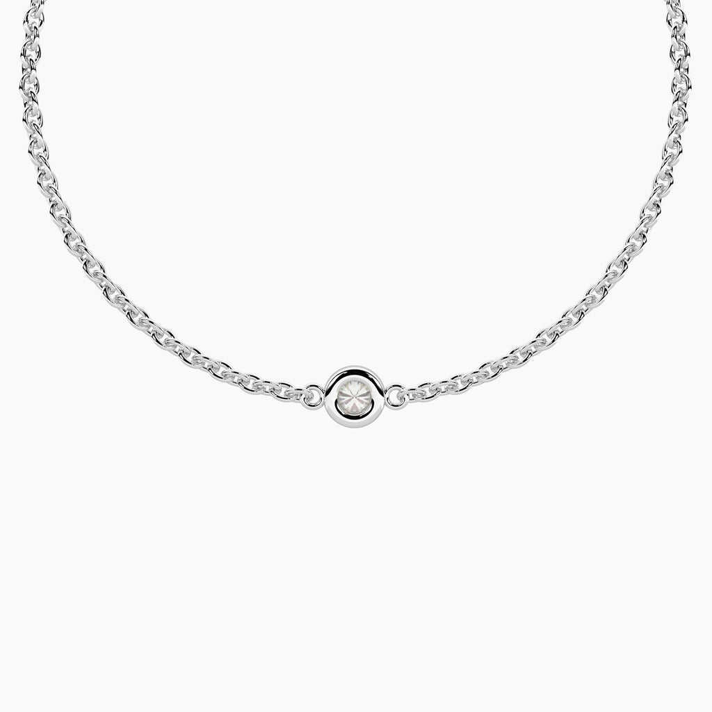 Bracciale Kidult Infinity in Acciaio con Diamante Lab-Grown 0,08 ct - vista 3