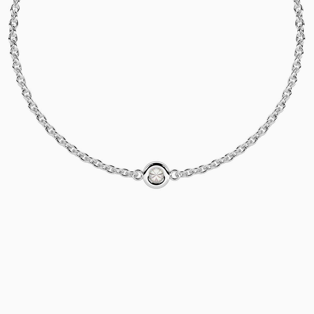 Bracciale Kidult Infinity in Acciaio con Diamante Lab-Grown 0,08 ct - vista 3