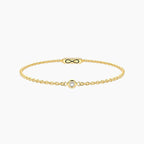 Bracciale Kidult Infinity in Acciaio Dorato con Diamante Lab-Grown 0,03 ct