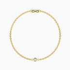 Bracciale Kidult Infinity in Acciaio Dorato con Diamante Lab-Grown 0,03 ct - vista 2