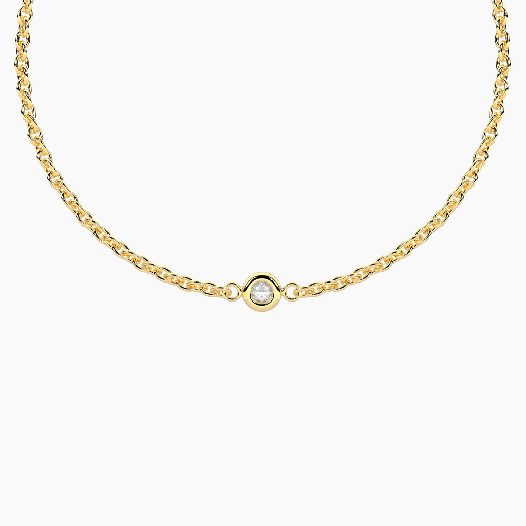 Bracciale Kidult Infinity in Acciaio Dorato con Diamante Lab-Grown 0,03 ct - vista 3