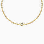 Bracciale Kidult Infinity in Acciaio Dorato con Diamante Lab-Grown 0,03 ct - vista 3