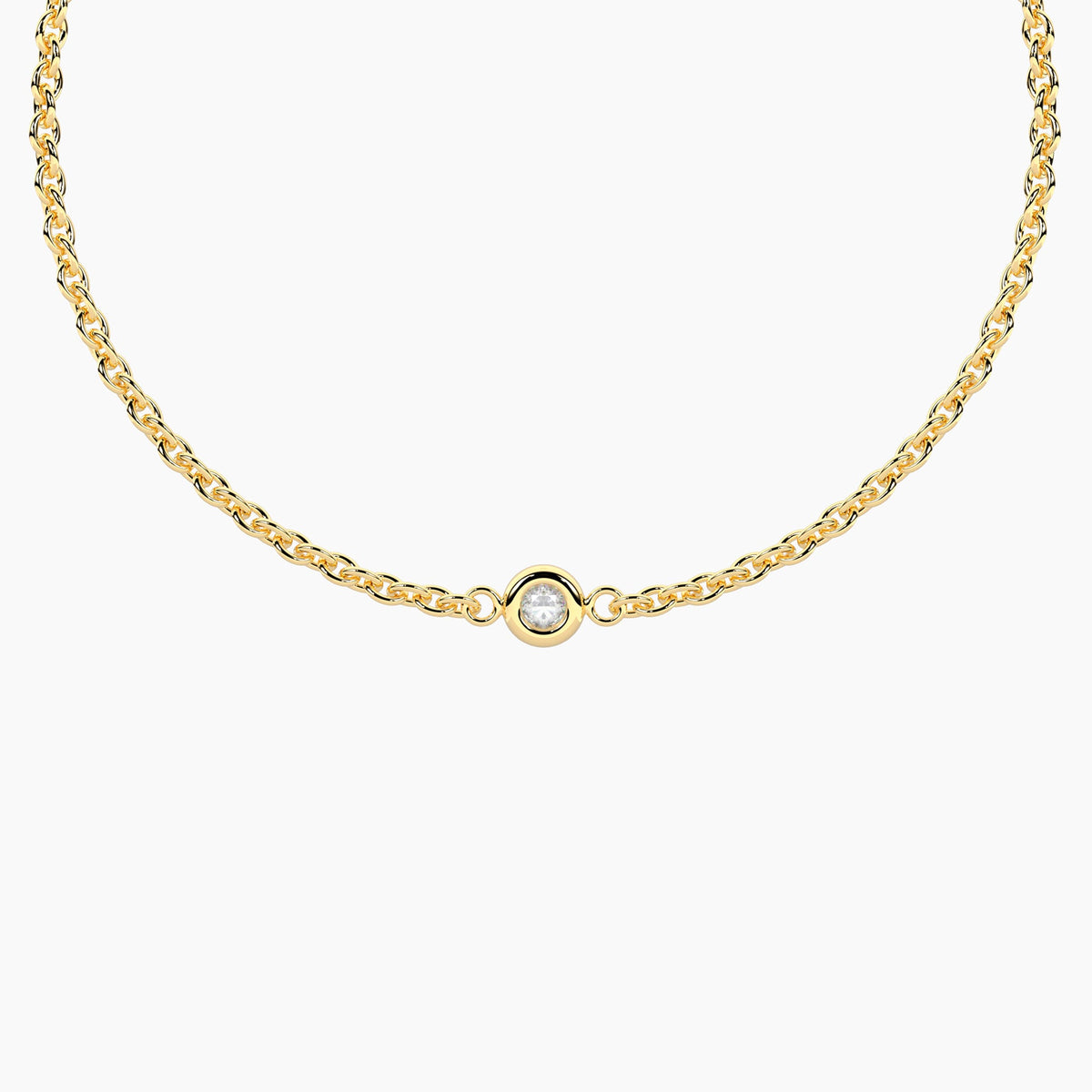 Bracciale Kidult Infinity in Acciaio Dorato con Diamante Lab-Grown 0,03 ct - vista 3