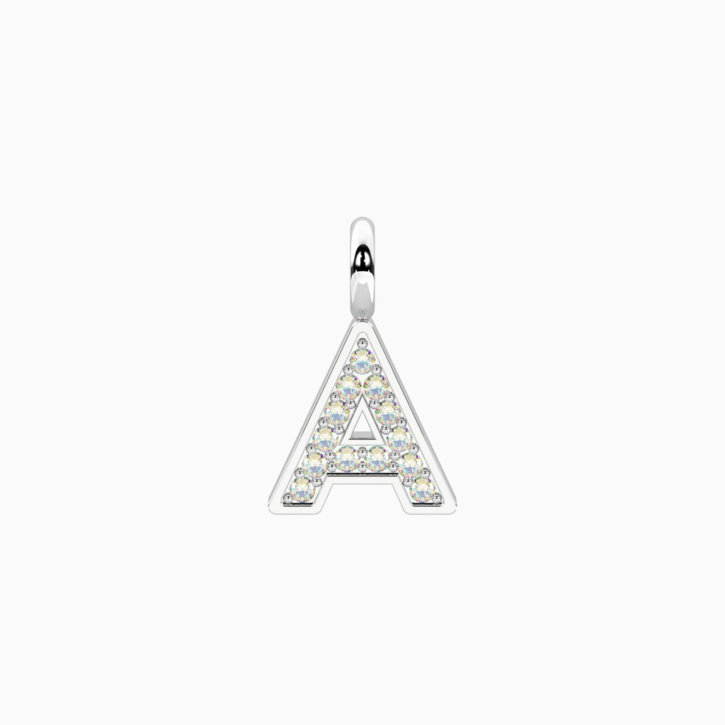 Charm Kidult By You Lettera A in Acciaio con Cristalli