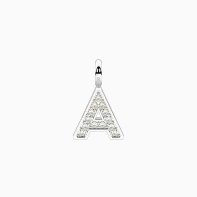 Charm Kidult By You Lettera A in Acciaio con Cristalli