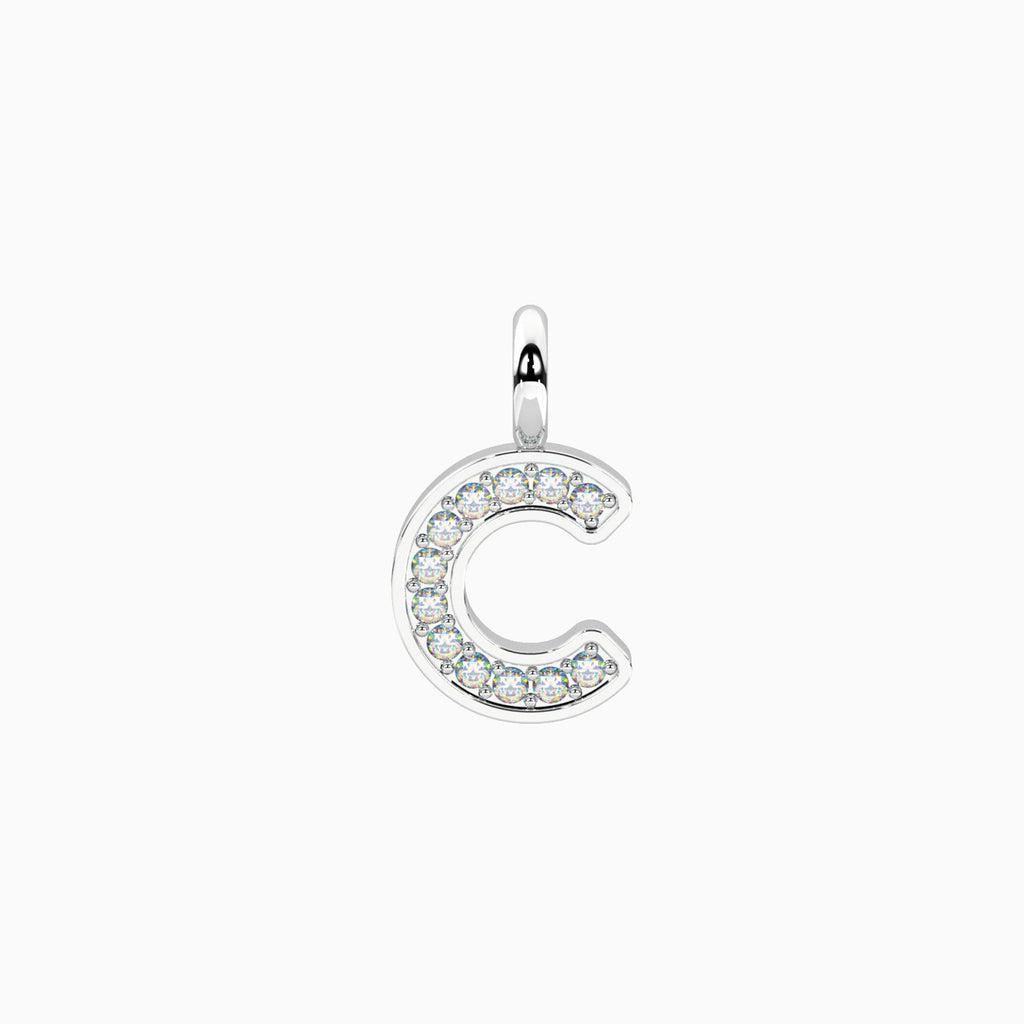 Charm Kidult By You Lettera C in Acciaio con Cristalli