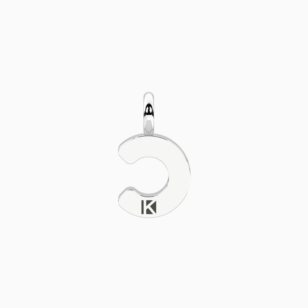 Charm Kidult By You Lettera C in Acciaio con Cristalli - vista 2