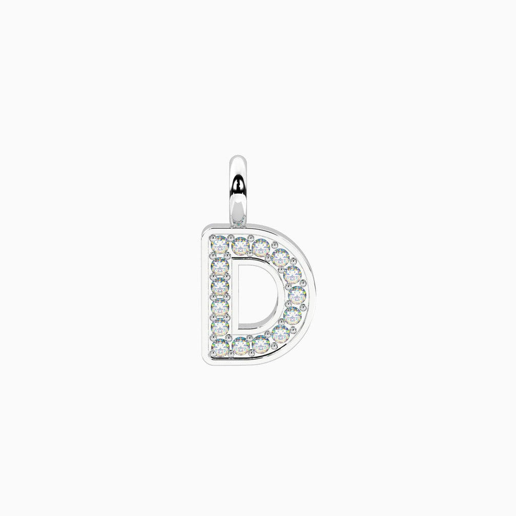 Charm Kidult By You Lettera D in Acciaio con Cristalli