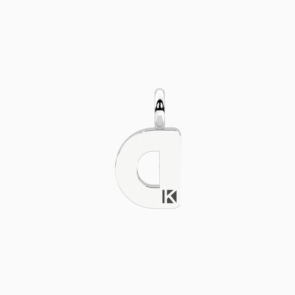 Charm Kidult By You Lettera D in Acciaio con Cristalli