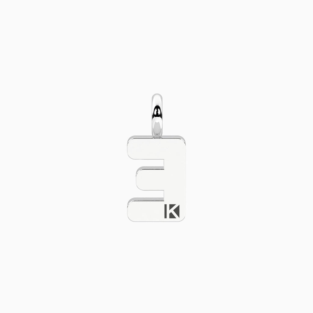 Charm Kidult By You Lettera E in Acciaio con Cristalli