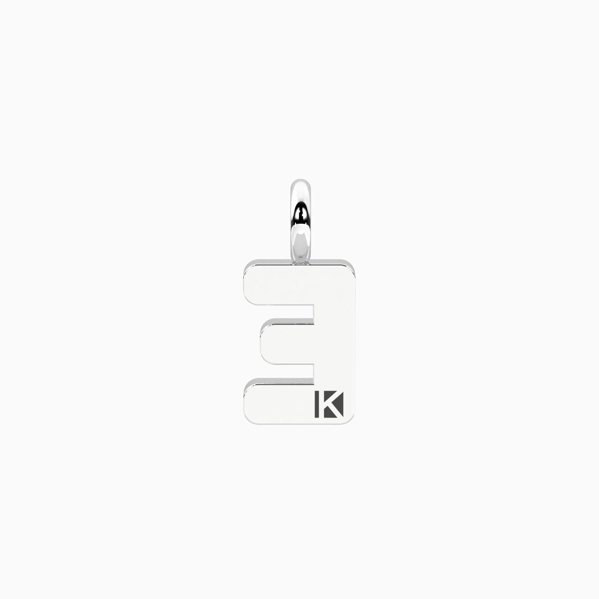 Charm Kidult By You Lettera E in Acciaio con Cristalli