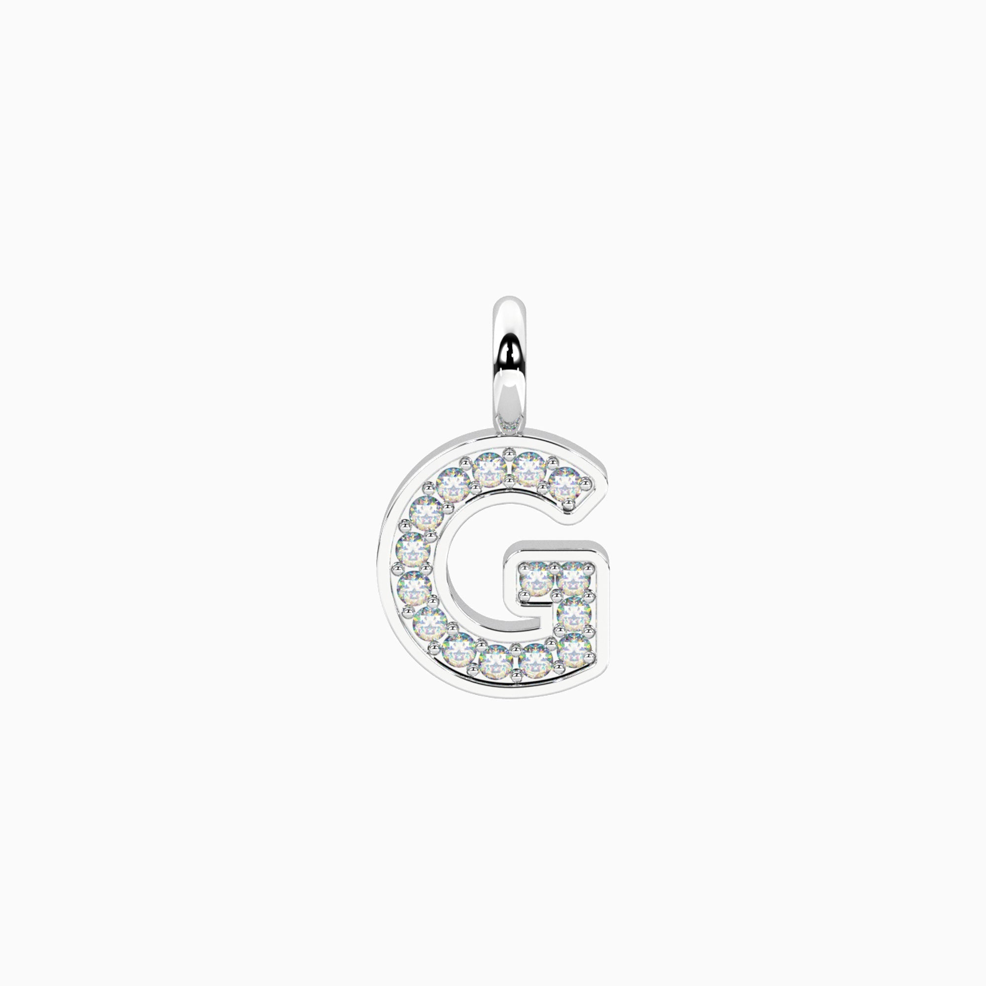 Charm Kidult By You Lettera G in Acciaio con Cristalli