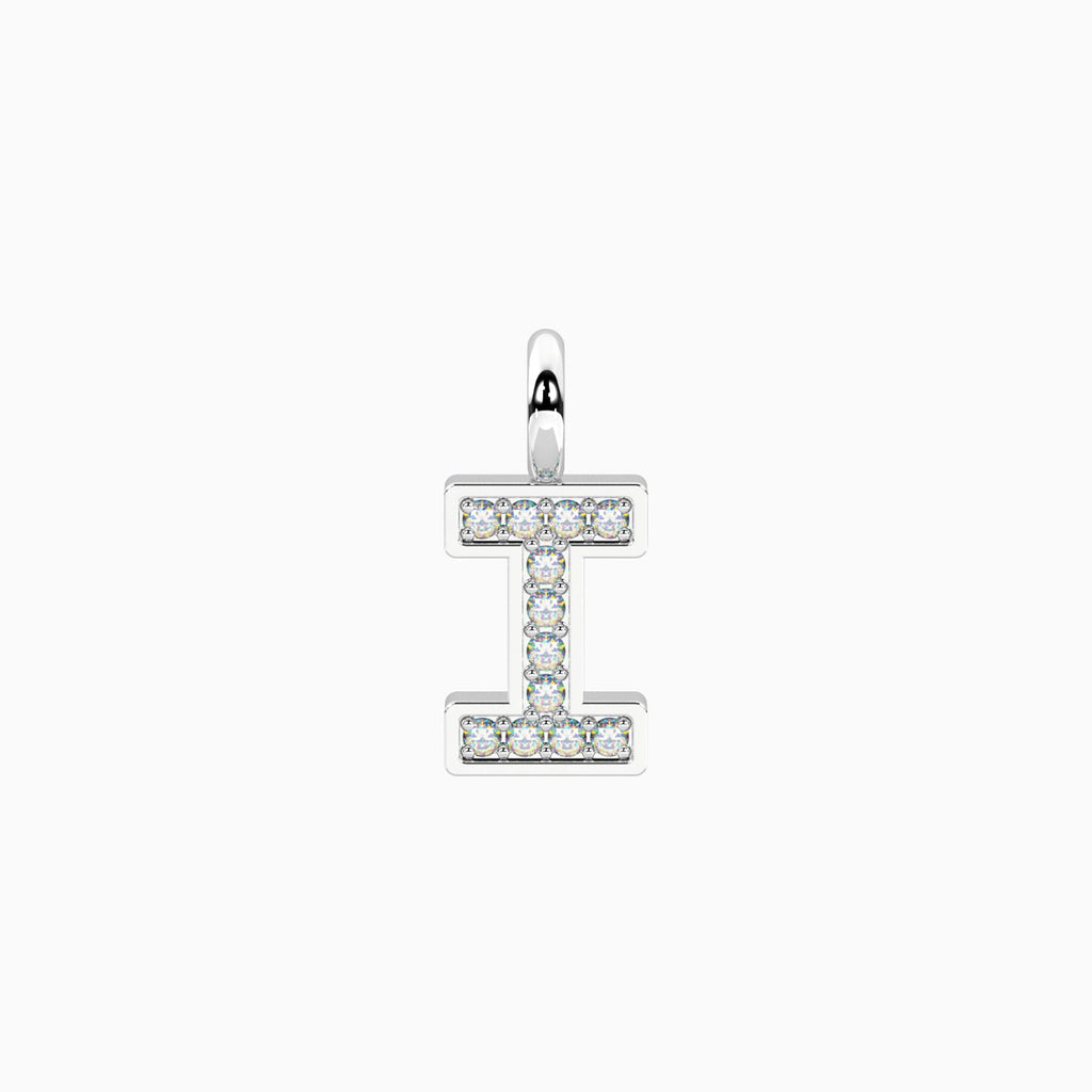 Charm Kidult By You Lettera I in Acciaio con Cristalli