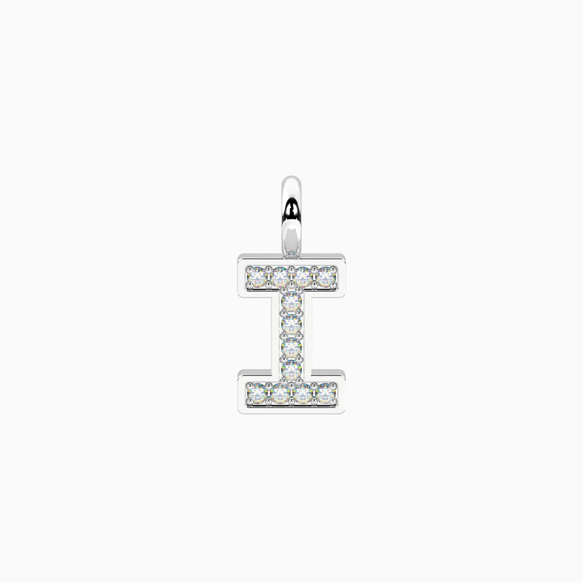 Charm Kidult By You Lettera I in Acciaio con Cristalli