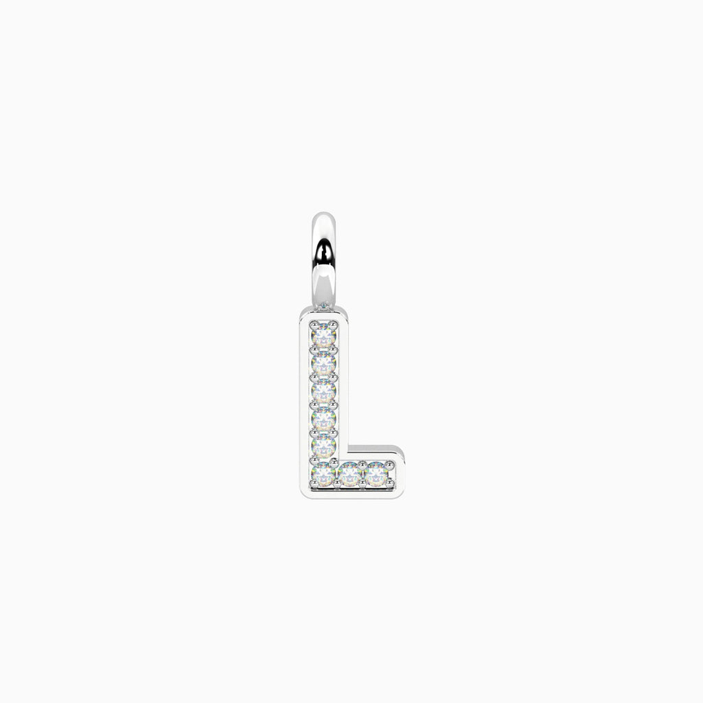Charm Kidult By You Lettera L in Acciaio con Cristalli